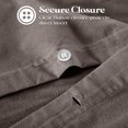 thumbnail image 5 of Superior Cotton Flannel Solid Duvet Cover Set, King/California King, Charcoal, 5 of 11