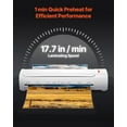 thumbnail image 4 of Laminator Machine Cold and Hot Laminator for Max A3 Paper Size, 1 Min Quick Warm Thermal Laminator with 3-5 Mil Thickness, Includes Laminating Sheets and Accessories, Ideal for Home, Office, School, 4 of 11