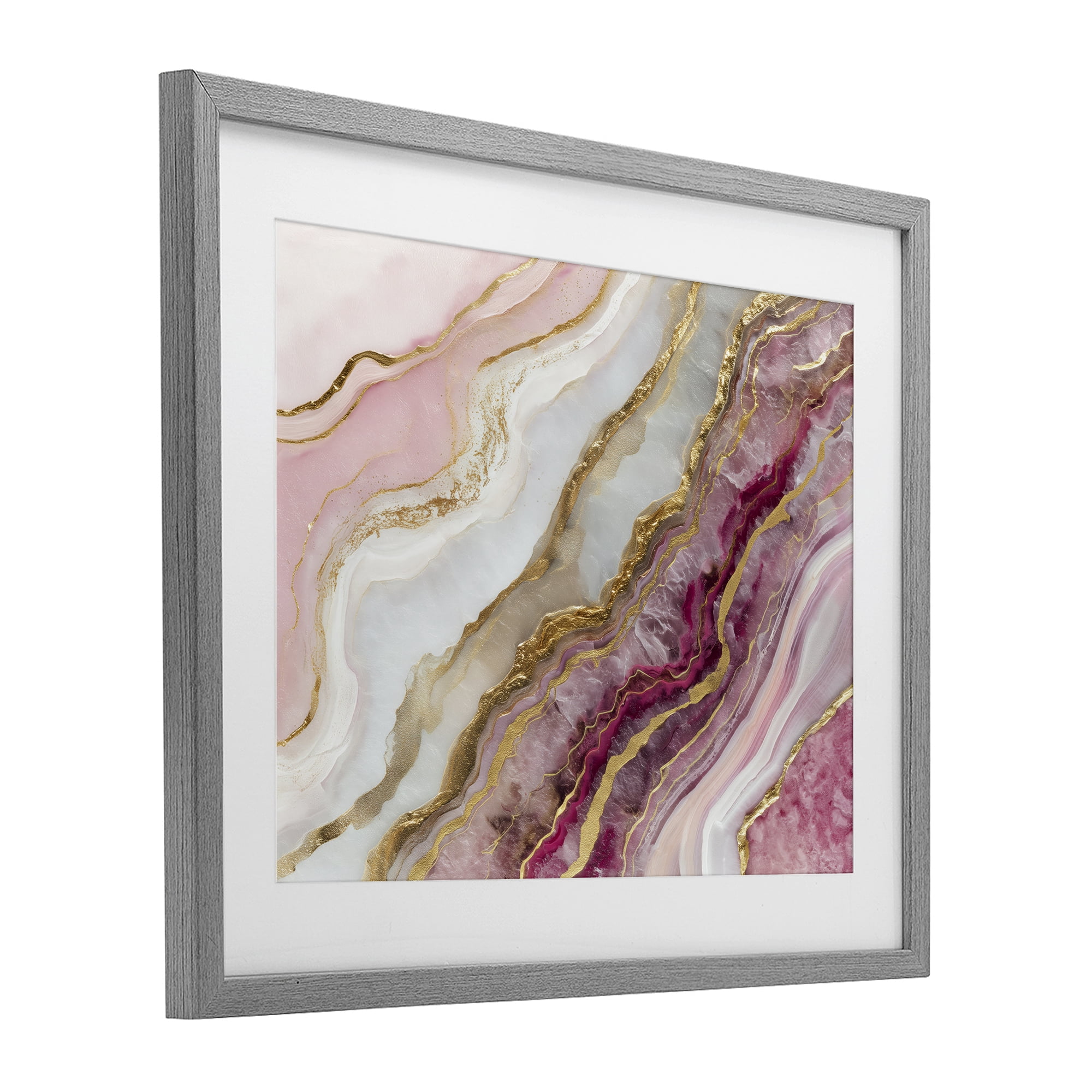 Stupell Industries Frozen Petal Stone Gray Framed Print Under Glass, design by Svetlana Aleynikova