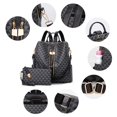 thumbnail image 4 of Makes Mochila Monedero para Mujer Bolso de Viaje de Cuero PU Bolso de diseño Convertible con Monedero 2 Piezas, 4 of 5