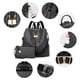 thumbnail image 4 of Makes Mochila Monedero para Mujer Bolso de Viaje de Cuero PU Bolso de diseño Convertible con Monedero 2 Piezas, 4 of 5