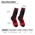 thumbnail image 2 of Cauagu Black Panther Red Background Print Crew Socks for Women and Men,Adult Athletic Running Socks 1-Pair Sports Socks Work Gear Socks with Moisture Wicking, 2 of 6