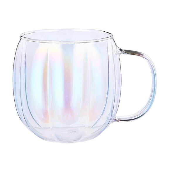 Taza My Shop de Vidrio con Efecto Iridiscente para Bebidas Frías de 530 ml.