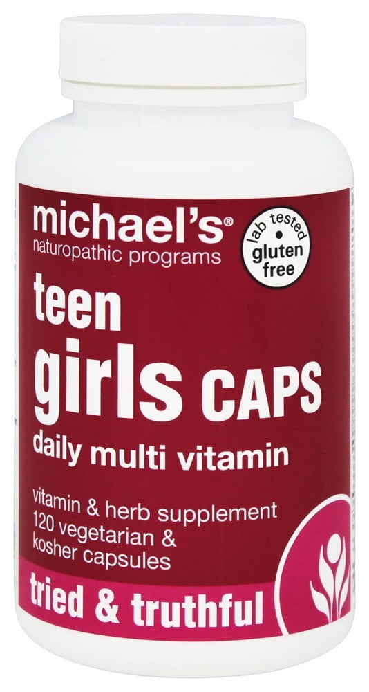 Michael's Naturopathic Programs - Teen Girls Caps Daily Multi Vitamin - 120 Vegetarian Capsules