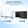 thumbnail image 4 of OUYAWEI Outdoor Firewood Rack with Waterproof Zipper Cover 8FT Powder-Coated Fully Covered 600Lb Capacity Black, 4 of 8
