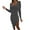 Black, variant on MIUOWANP Fall Dresses for Women 2024 Plus Size Ladies' Striped Printed Sexy Side Slit Long Sleeved Spread Collar Dress