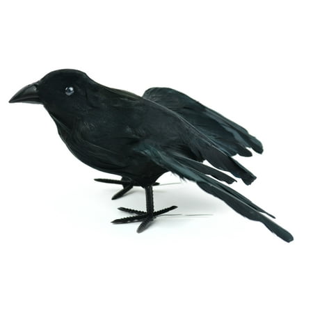 Mushroom Bird with Wire 7", Standing Crow