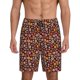 thumbnail image 1 of Balery 70s Groovy Hippie Retro Pantalones cortos de pijama de punto de algodón para hombre con cinturilla y bolsillos-3X-Large, 1 of 6