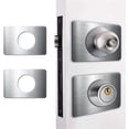 thumbnail image 2 of 2pcs Door Reinforcement Plate Deadbolt Cover Plate Door Lock Repair Plate Door To Prevent Loose Door Lock, Silver, 2 of 5