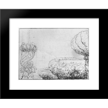 - Pen and pencil drawing 20x24 Framed Art Print by Thomas Cole