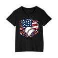 thumbnail image 4 of CFLVAEK Kids American Flag Shirts Girls Boys 4th of July Patriotic Tshirts Indenpendence Day Short Sleeve Tees Round Neck Cotton T Shirts 3 Years, 4 of 4