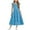 Sky Blue, variant on Girls Dress Boho Flutter Sleeve Tiered A Line Summer Dresses Kids Square Neck Flowy Sundress 3-13 Years