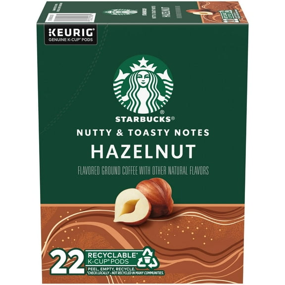 Starbucks Hazelnut Light Roast Coffee Keurig K-Cup - 22ct - Pack of 2