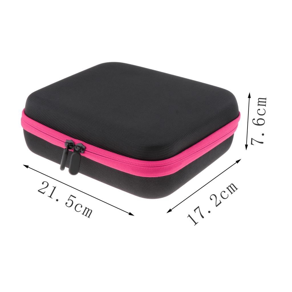 EHJRE Essential Oil Storage Case Traveling Carrying Oil Holder Hold 5-15 Ml 30Bottles - Pink