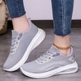 thumbnail image 4 of YOUYEDIAN Womens Orthopedic Shoes Arch Support Slip on Non Slip Work Shoes Wide Width Knitted Mesh Stretch Walking Shoes Comfort 2026 Orthopedic Shoes (Gray), 4 of 7