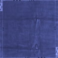 thumbnail image 1 of Ahgly Company Machine Washable Indoor Square Abstract Blue Modern Area Rugs, 8' Square, 1 of 4