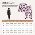 thumbnail image 3 of JUNZAN Tulips Flowers Print Womens Pajama Sets,Long Sleeve Button Down for Women Pjs 2 piece, 3 of 7