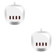 thumbnail image 3 of Methold Adaptador Universal seguro función pragmática multifuncional amplia aplicación adaptadores de corriente juego de enchufes para viajes calibre de alambre americano 2piezas, 3 of 6