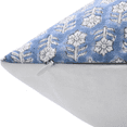 thumbnail image 3 of Fabdivine Block Print Throw Pillow Cover, 14x14 Inch Thick Cotton White Decorative Cushion Cover, Floral Print Boho Design Blue Pillow Cover for Sofa and Couch, 3 of 5