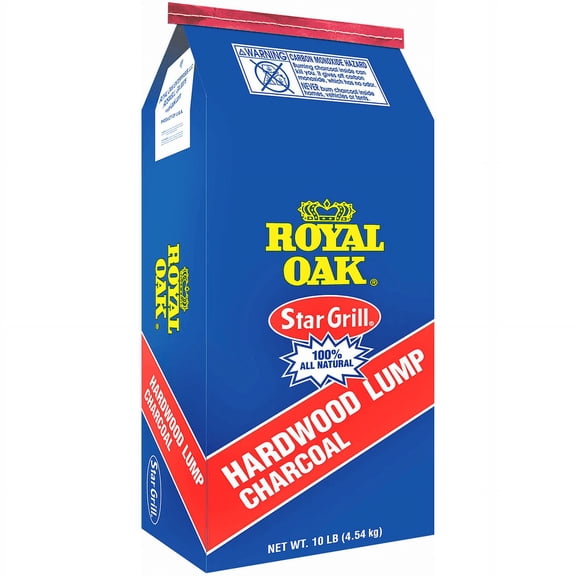 ROYAL OAK Star Grill Lump Charcoal, 100% Natural Hardwood for Grilling