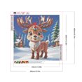 thumbnail image 2 of Pintura de diamante 5D DIY, taladro redondo completo, Kit de cervatillo navideño, decoración del hogar, 40x40cm, 2 of 9