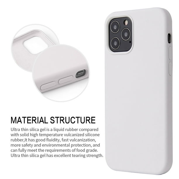 Dteck Iphone 12 Pro Max Case Ultra Slim Fit Iphone Case Liquid Silicone Gel Cover Anti Scratch Shockproof Case Compatible With Apple Iphone 12 Pro Max 6 7 White Walmart Com
