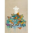 thumbnail image 2 of Parr, Kelly 24x32 White Modern Wood Framed Museum Art Print Titled - Dress of Butterflies I, 2 of 4
