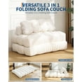 thumbnail image 3 of Folding sofa cama convertible sleeper chair con pillow foldable mattress foam couch para small-space sala de estar (beige), 3 of 7