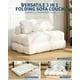 thumbnail image 3 of Folding sofa cama: convertible sleeper chair con pillow, foldable mattress foam couch para small - space sala de estar (beige), 3 of 7