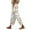 White, variant on YUANGUANST Women's Wide Leg Pants Women's Spring And Summer Casual 3D Printed Back Pocket Cotton And Linen Pants Office Slacks