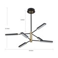 thumbnail image 4 of MONIPA Modern LED Chandelier Wrought Iron Ceiling Light LED Pedant for Bedroom Living/Dining Room Kitchen Island, 4 of 9