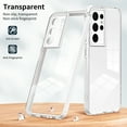 thumbnail image 3 of SaniMore for Samsung Galaxy S23 Ultra Case Slim Transparent [Never-Yellowing], Rugged PC & TPU Bumpers Cover Built-in Detachable Lens Protector Shockproof Protective Shell, White, 3 of 8