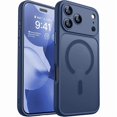 thumbnail image 1 of Chenchen Magnetic Compatible with iPhone 17 Pro Case, Upgraded [Full Camera Protection] [Compatible with Magsafe] [Translucent Matte] Shockproof Protective Phone Cover 6.3 Inch - Deep Blue, 1 of 1