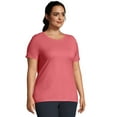 thumbnail image 2 of Hanes Just My Size Women’s Cotton Crewneck T-Shirt (Plus ) Briny Pink 4X, 2 of 3