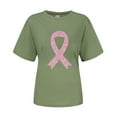 thumbnail image 3 of LUOGENLI Chemises pour Femmes Mode Décontractée Imprimé Ruban Promotionnel International Mois T-shirt à Manches Courtes Col Rond T-shirts Graphiques Vintage Fête de la Saint-Patrick Vert Armée m, 3 of 3