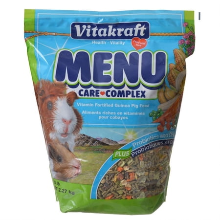 Vitakraft Menu Premium Guinea Pig Food AIS1 - Alfalfa Pellets Blend - Vitamin and Mineral Fortified 5 Pound (Pack of 1)