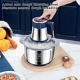 thumbnail image 5 of 500W Electric Food Chopper & Meat Grinder, 5L Stainless Steel Multifunctional Kitchen Processor with 5 Speeds, Vegetable Slicer & Dough Maker for Home Cooking, 5 of 10