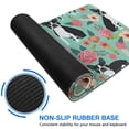 thumbnail image 6 of Long Mouse Pads for Desk,Boston Terrier Floral Flowers Desk Mats on Top Of Desks, Desk Mouse Pad Extra Large with 3mm Non-Slip Base and Stitched Edge for Gaming,Office,Work,Home 35.4"x15.7", 6 of 6