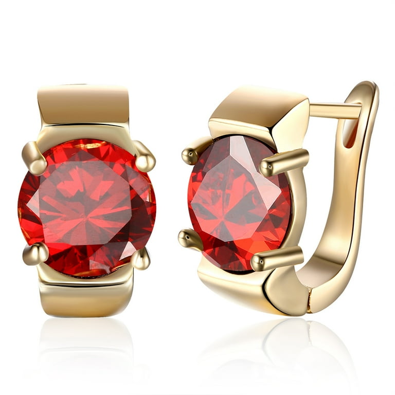 Garnet clip on sale earrings