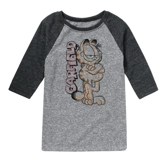 Garfield - Logo Vertical - Toddler & Youth Raglan Graphic T-Shirt