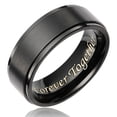 thumbnail image 2 of Mens Wedding Band in Titanium 8MM Black Plated Ring - Engraved Forever Together, 2 of 2