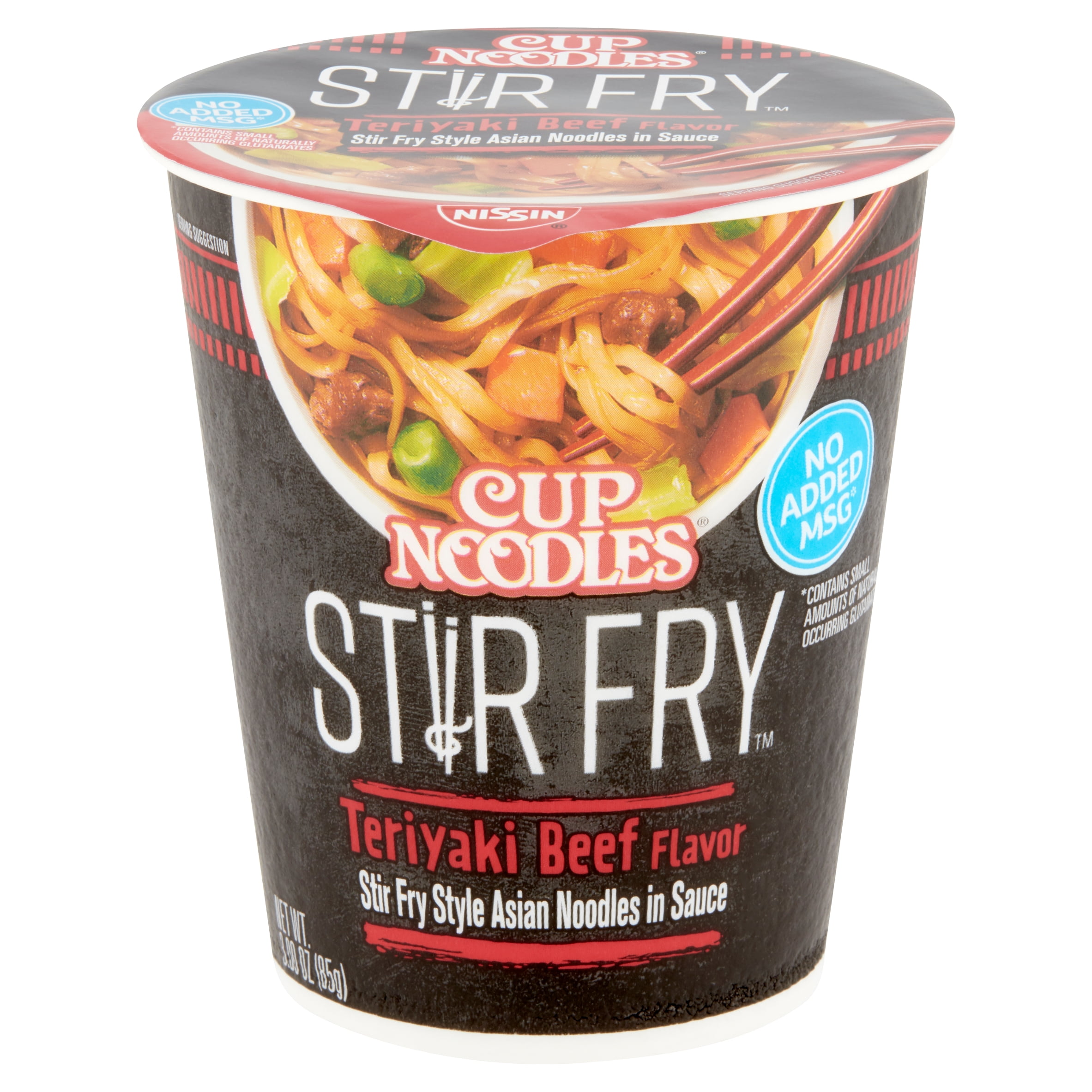 Nissin Cup Noodles Stir Fry Teriyaki Beef Flavor Noodles, 3.00 oz