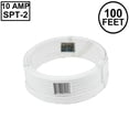 thumbnail image 2 of Novelty Lights 100 Ft White SPT-2 Wire, 18 Gauge 2-Conductor Zip Cord SPT-2, Ul Listed, Max 10a 1200w, 2 of 5