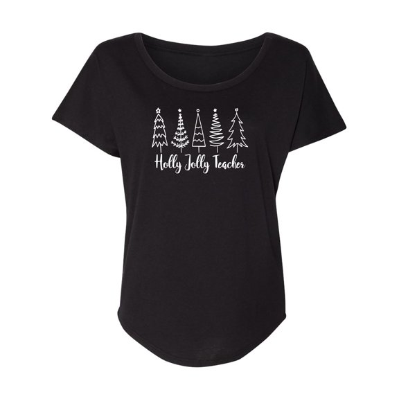 Holly Jolly Teacher Womens Dolman Tee