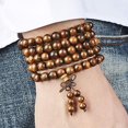 thumbnail image 5 of Pulsera de sándalo de oro 8 mm 108 piezas de cuentas de buda hundidas para mí, 5 of 5