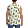 thumbnail image 4 of Xecao Avocado Friends Print Men's Tank Top: Sleek Sleeveless Tee for Casual Sports and Beach Occasions-Large, 4 of 7