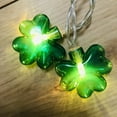 thumbnail image 3 of Steadline St Patrick's Day LED String Lights - Battery Operated Shamrock Fairy Lights for Irish Party Decor - Waterproof Outdoor Indoor Decoration for Holiday Wedding Birthday Celebration, 3 of 6