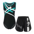 thumbnail image 3 of Hansber Ensemble de Sport 2 Pcs pour Garçons, Boxeur Sans Manches avec Short de Combat Muay Thai, Bleu Vert 12, 3 of 5