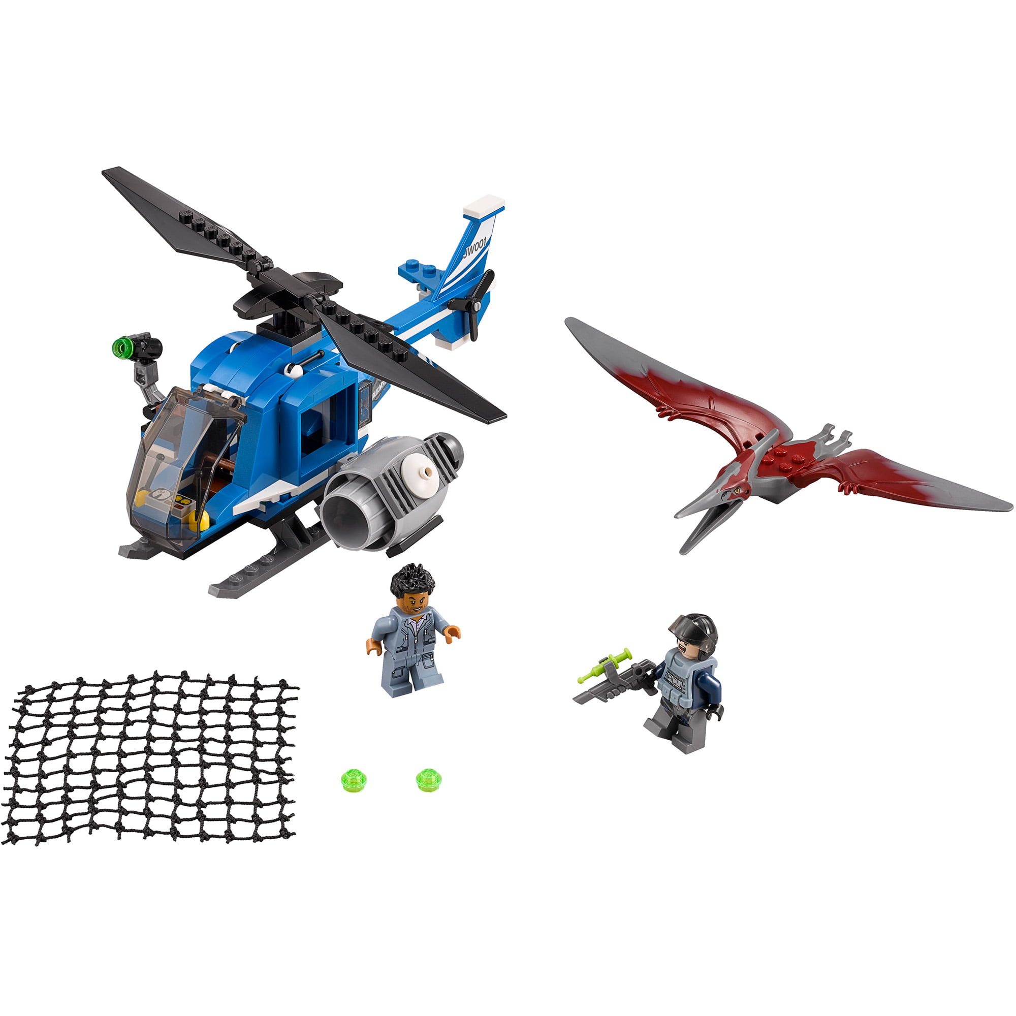 Complete 75915 NEW LEGO Dark Bluish Gray Dino Pteranodon with Dark Red Back 