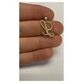 thumbnail image 2 of Golden Fire Solid 14k Gold Cursive Initial Pendant with Chain - Personalized Jewelry Gifts for Women, 2 of 6